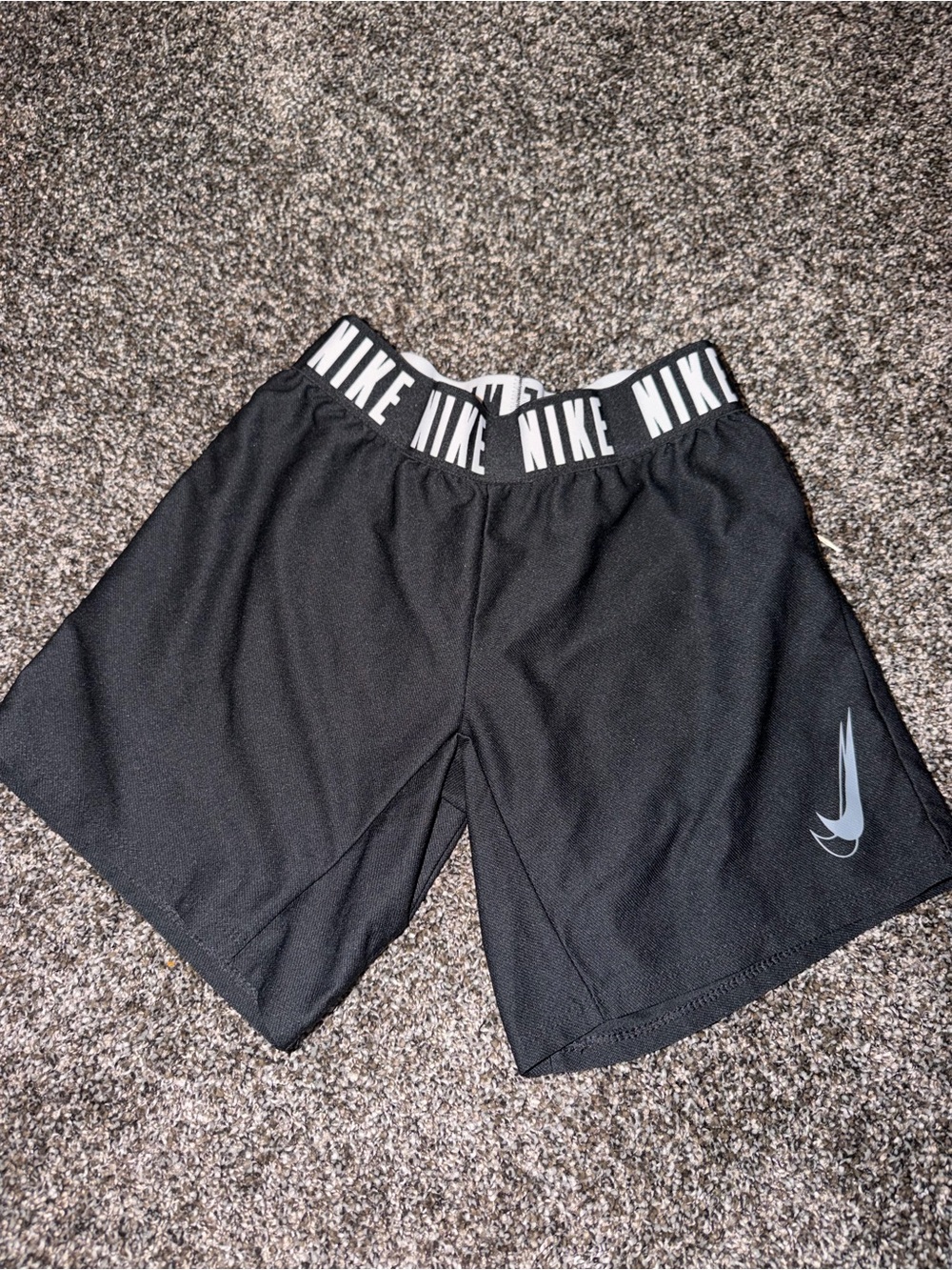 Nike kids small  Black Athletic Shorts with Branded Elastic Waist